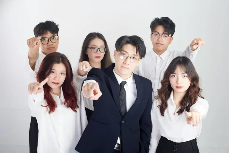 a group of people posing for a picture