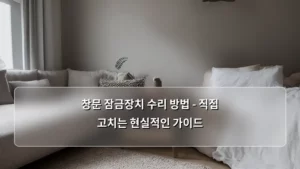 창문 잠금장치 수리 방법 – 직접 고치는 현실적인 가이드