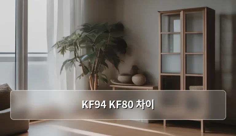 KF94 KF80 차이 및 상황별 마스크 선택 가이드