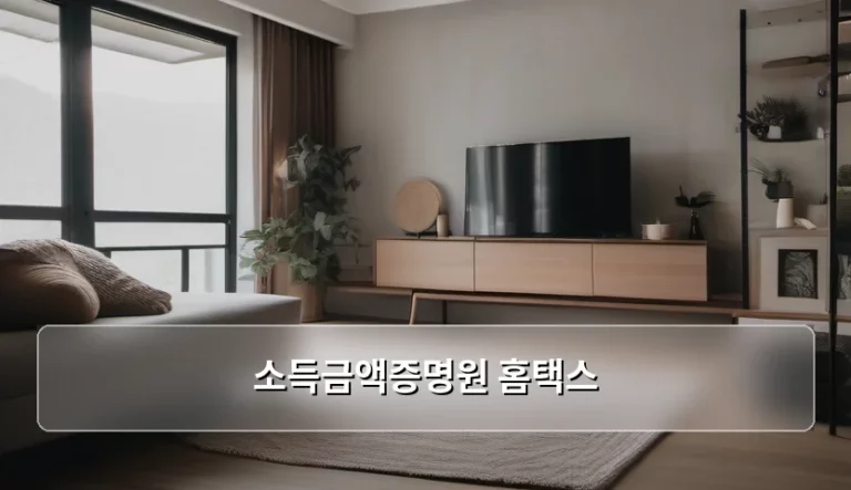 소득금액증명원 홈택스 발급 방법 및 주의사항 정리