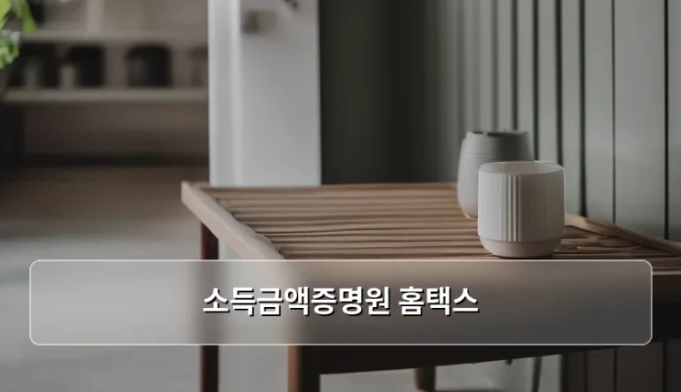 소득금액증명원 홈택스 발급 방법 및 주의사항 정리