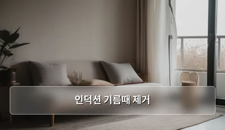 인덕션 기름때 제거 방법과 주기적인 관리 노하우