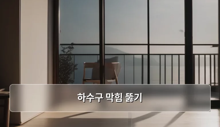 하수구 막힘 뚫기 방법과 상황별 대처 가이드