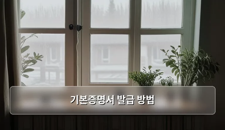 기본증명서 발급 방법 및 온라인 오프라인 신청 가이드