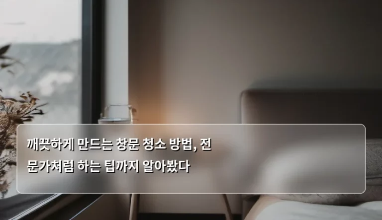 깨끗하게 만드는 창문 청소 방법, 전문가처럼 하는 팁까지 알아봤다
