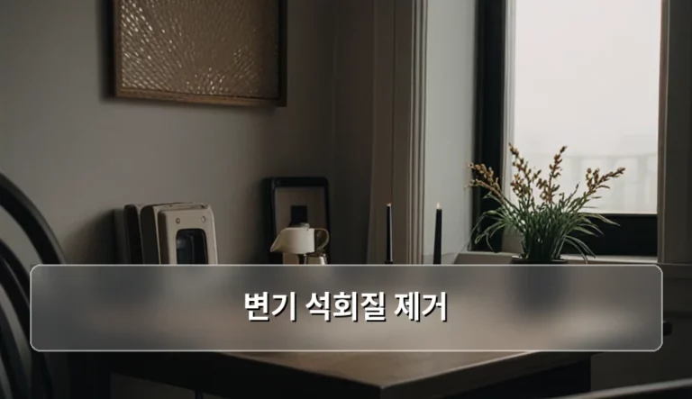 변기 석회질 제거 방법과 깨끗한 욕실 관리 팁