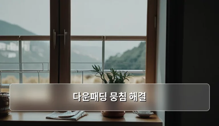 다운패딩 뭉침 해결 방법과 볼륨 살리는 관리 팁