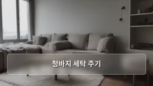 완벽한 청바지 관리를 위한 올바른 청바지 세탁 주기 가이드