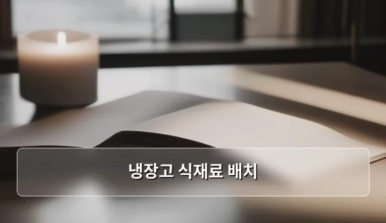 신선함을 오래 유지하는 냉장고 식재료 배치 가이드