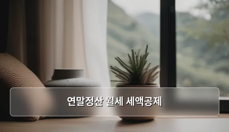 연말정산 월세 세액공제 조건 및 서류 준비 방법