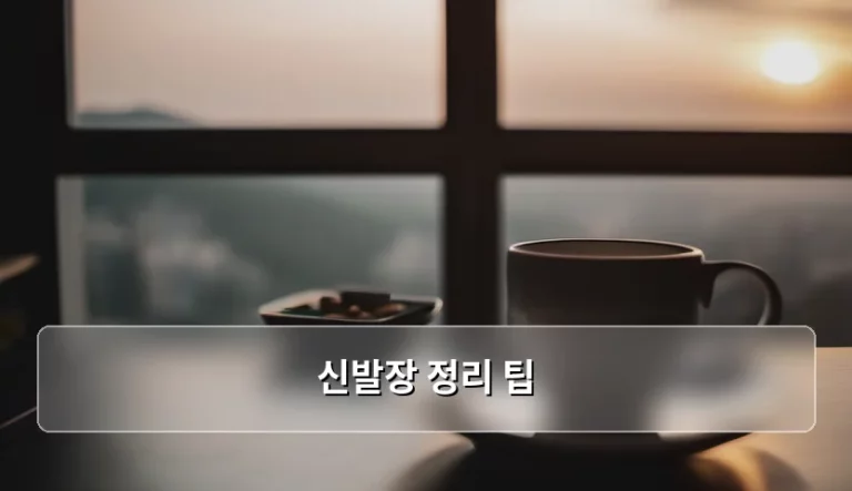 쾌적한 현관을 만드는 신발장 정리 팁