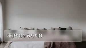 베란다 방수 공사 비용, 제대로 알고 셀프 점검부터 전문가 상담까지 총정리한다