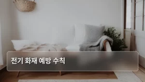 전기 화재 예방 수칙, 우리 집 안전 지키는 법 알아보기