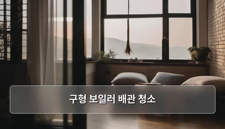 구형 보일러 배관 청소 주기와 방법 정리
