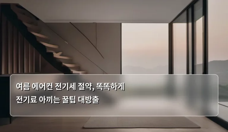 여름 에어컨 전기세 절약, 똑똑하게 전기료 아끼는 꿀팁 대방출