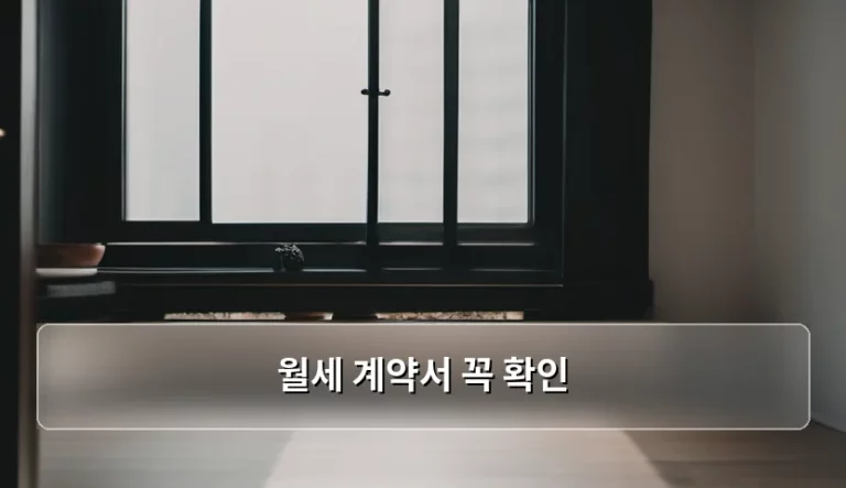 월세 계약서 꼭 확인해야 할 체크리스트