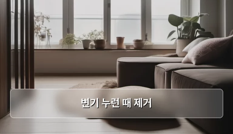 변기 누런 때 제거 방법과 깨끗한 욕실 관리법