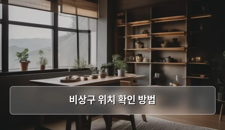 비상구 위치 확인 방법과 안전 수칙 가이드