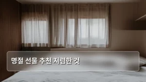 명절 선물 추천 저렴한 것, 센스 있게 고르는 꿀팁 총정리