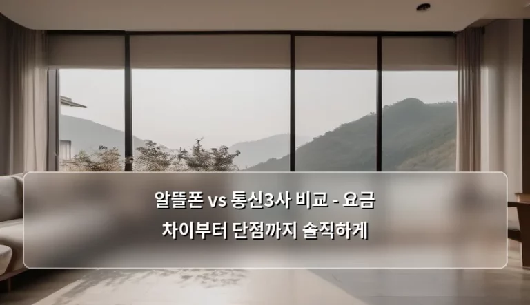 알뜰폰 vs 통신3사 비교 – 요금 차이부터 단점까지 솔직하게