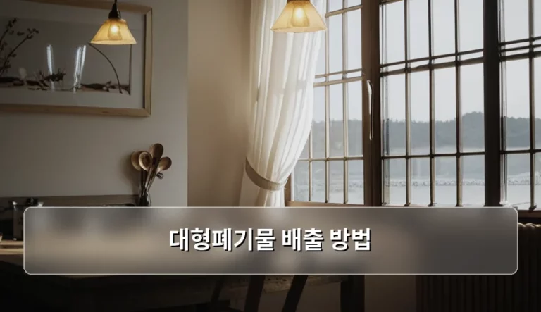 대형폐기물 배출 방법 및 품목별 수수료 안내