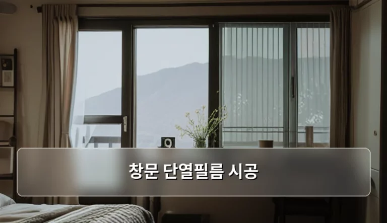 창문 단열필름 시공 비용과 선택 기준 가이드