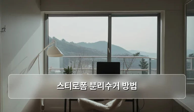 스티로폼 분리수거 방법과 올바른 배출 가이드