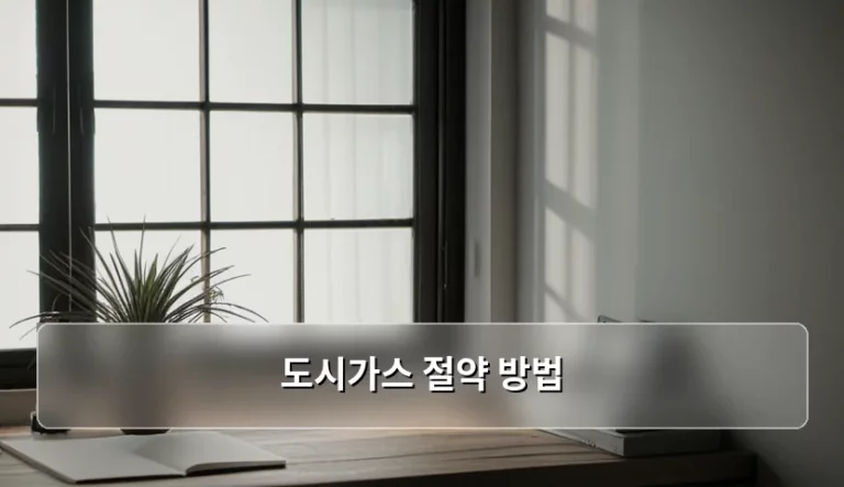 겨울철 난방비 부담 줄이는 도시가스 절약 방법 가이드
