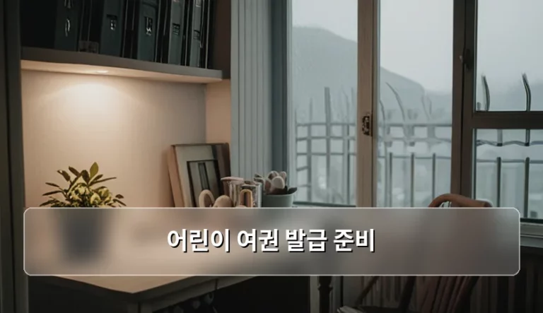 어린이 여권 발급 준비 서류와 신청 방법 가이드
