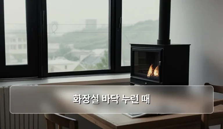 화장실 바닥 누런 때 제거 방법과 깨끗한 관리법
