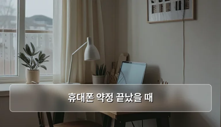 휴대폰 약정 끝났을 때 현명한 대처 방법과 통신비 절약 팁
