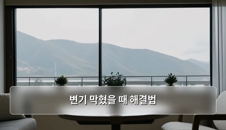 변기 막혔을 때 해결법 및 상황별 대처 가이드