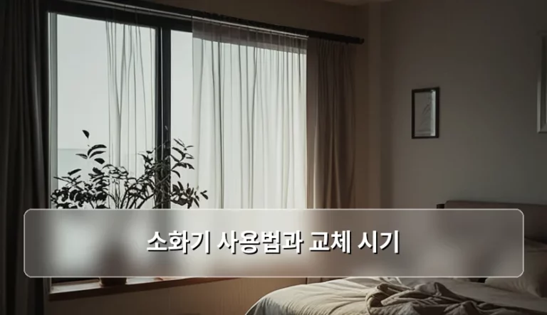 소화기 사용법과 교체 시기 및 관리 방법 가이드