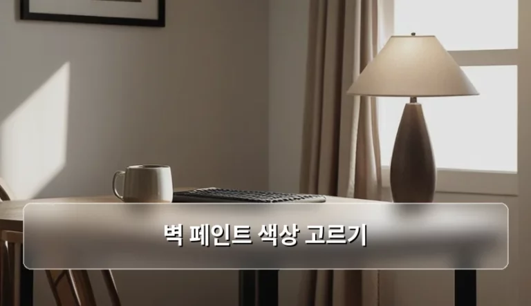 집 분위기를 바꾸는 벽 페인트 색상 고르기 가이드