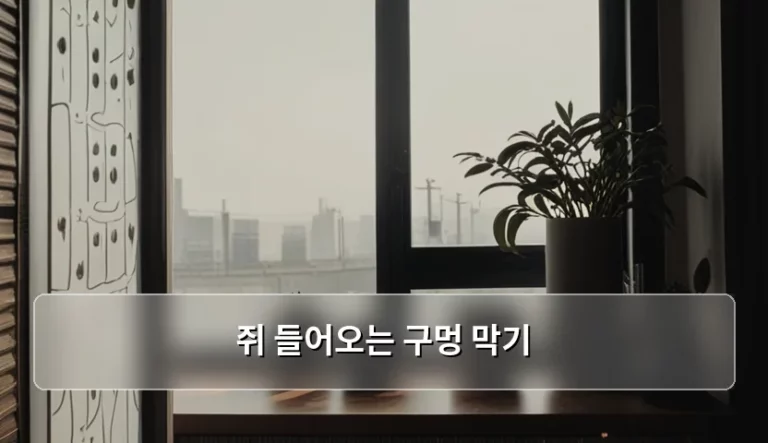 쥐 들어오는 구멍 막기 및 원천 차단 방법 가이드