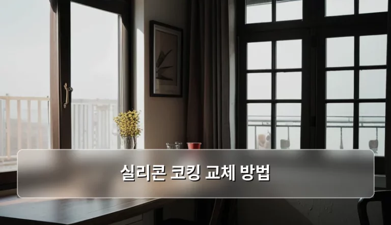실리콘 코킹 교체 방법과 누수 방지 시공 가이드