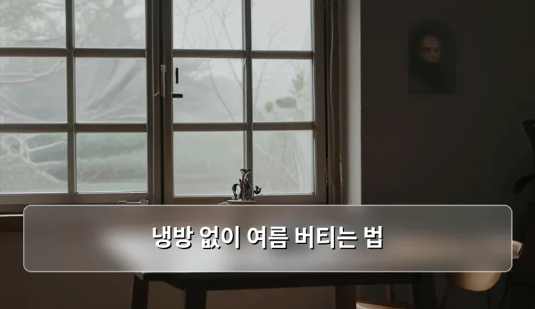 냉방 없이 여름 버티는 법과 실용적인 더위 극복 팁