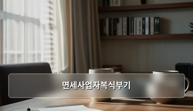 면세사업자복식부기 기준과 매입세액 환급 가이드
