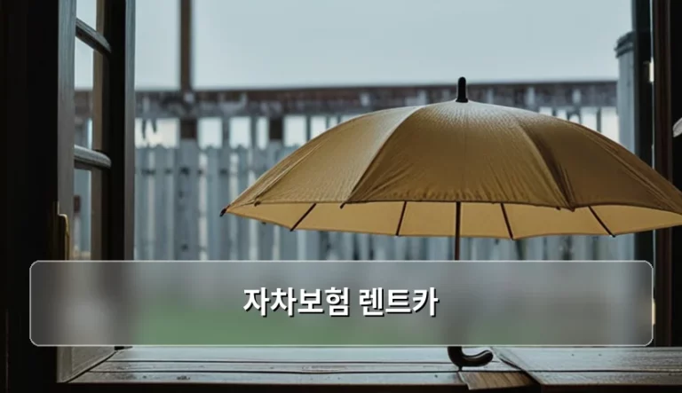 렌트카 자차보험 가입 기준과 면책금 주의사항 정리