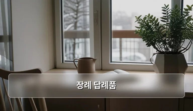 장례 답례품 선택 기준과 품목별 예절 가이드
