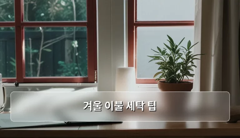겨울 이불 세탁 팁 및 소재별 깨끗한 관리법