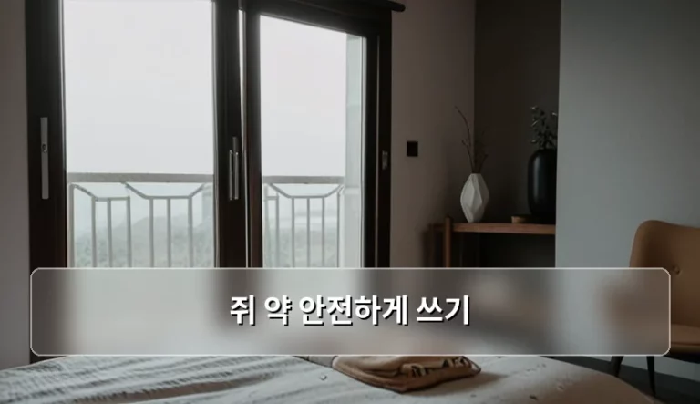 쥐 약 안전하게 쓰기 위한 주의사항과 올바른 사용법