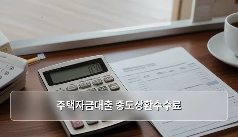 주택자금대출 중도상환수수료 계산법과 면제 조건 가이드