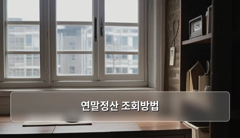 연말정산 조회방법 및 환급금 확인 가이드