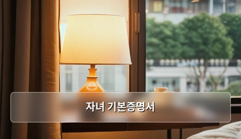 자녀 기본증명서 발급 방법과 주의사항 정리