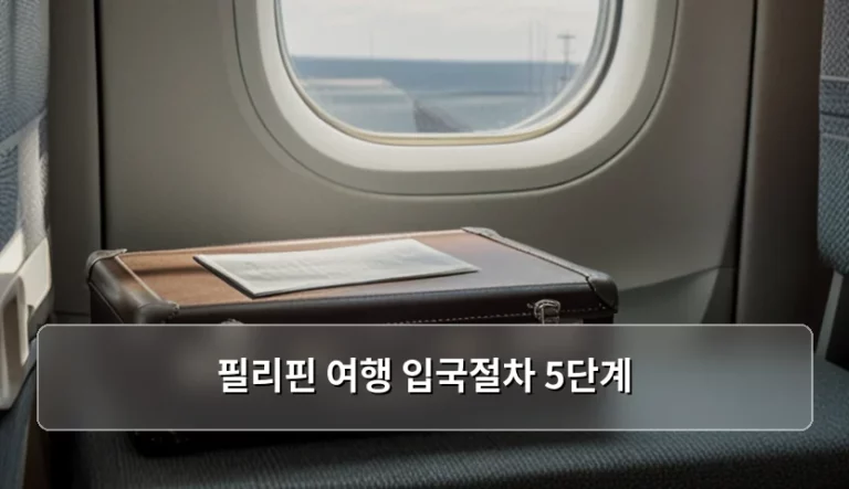 필리핀 여행 입국절차 5단계 및 주의사항 가이드