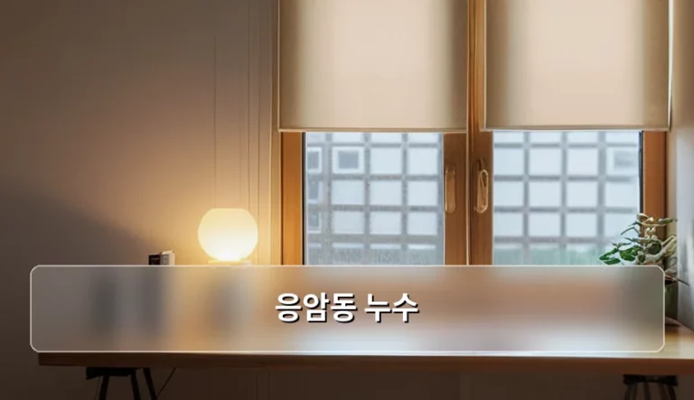응암동 누수 원인 진단과 효율적인 해결 방법 가이드